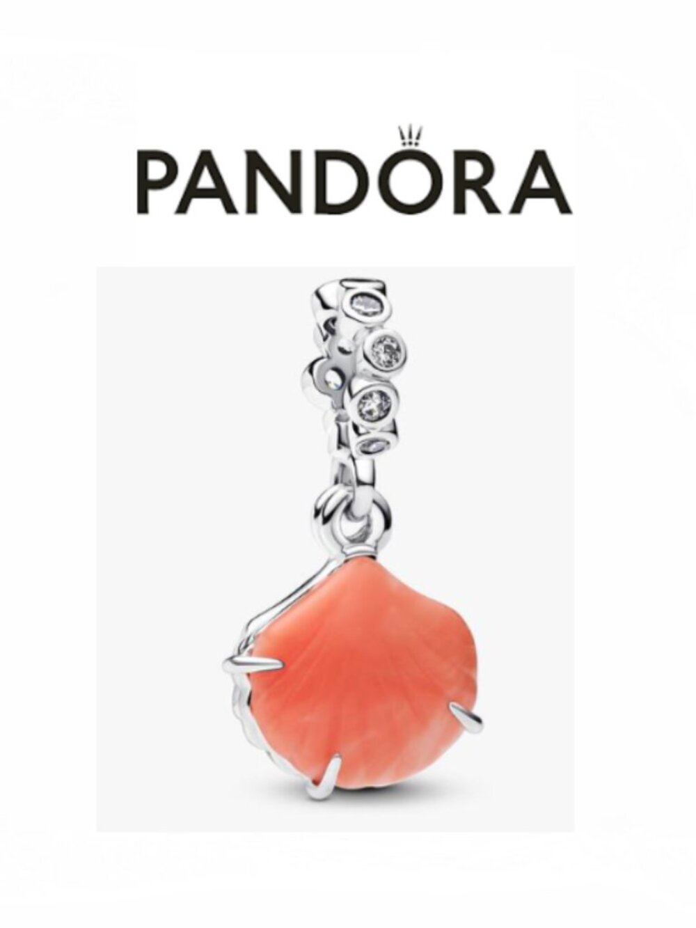 New pandora Coral Seashell Pendant Charm